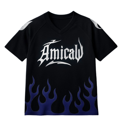 Amical Blaze T-Shirt (V1) - Black & Blue, Size M