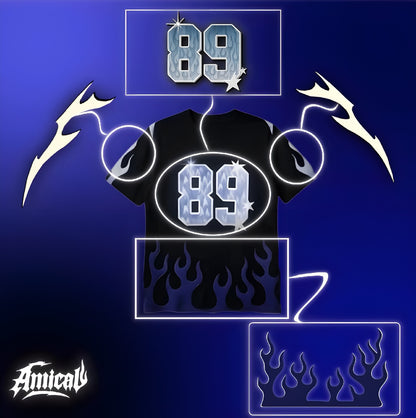 Amical Blaze T-Shirt (V1) - Black & Blue, Size M