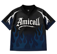Amical Blaze T-Shirt (V1) - Black & Blue, Size M